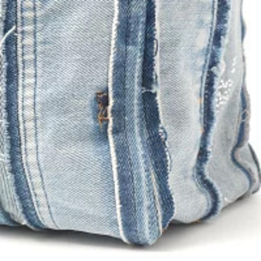 Balenciaga bag tote shoulder Barbes denim blue - Picture 7 of 10